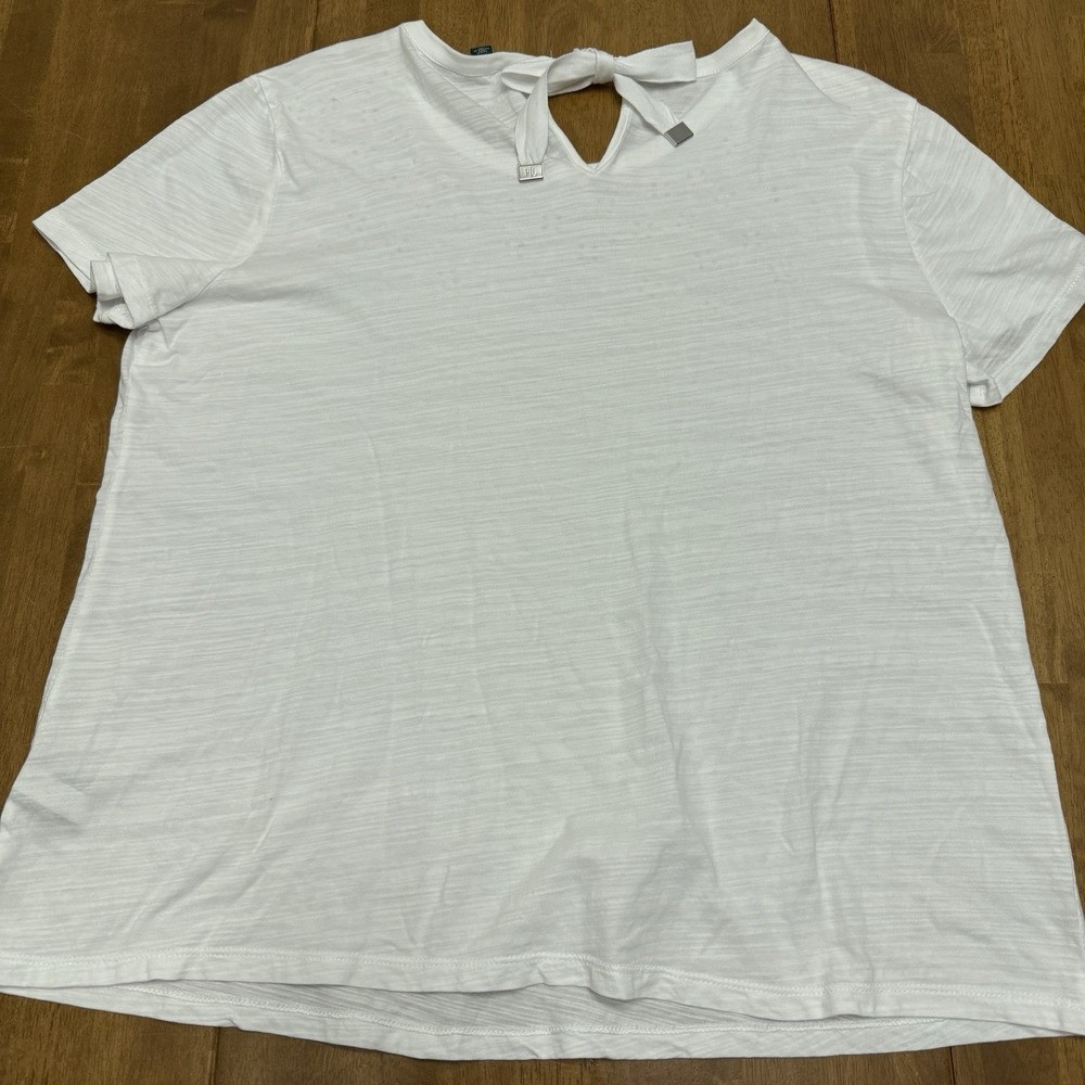 Lauren Ralph Lauren White Eyelet Short Sleeve Top - Picture 3 of 9